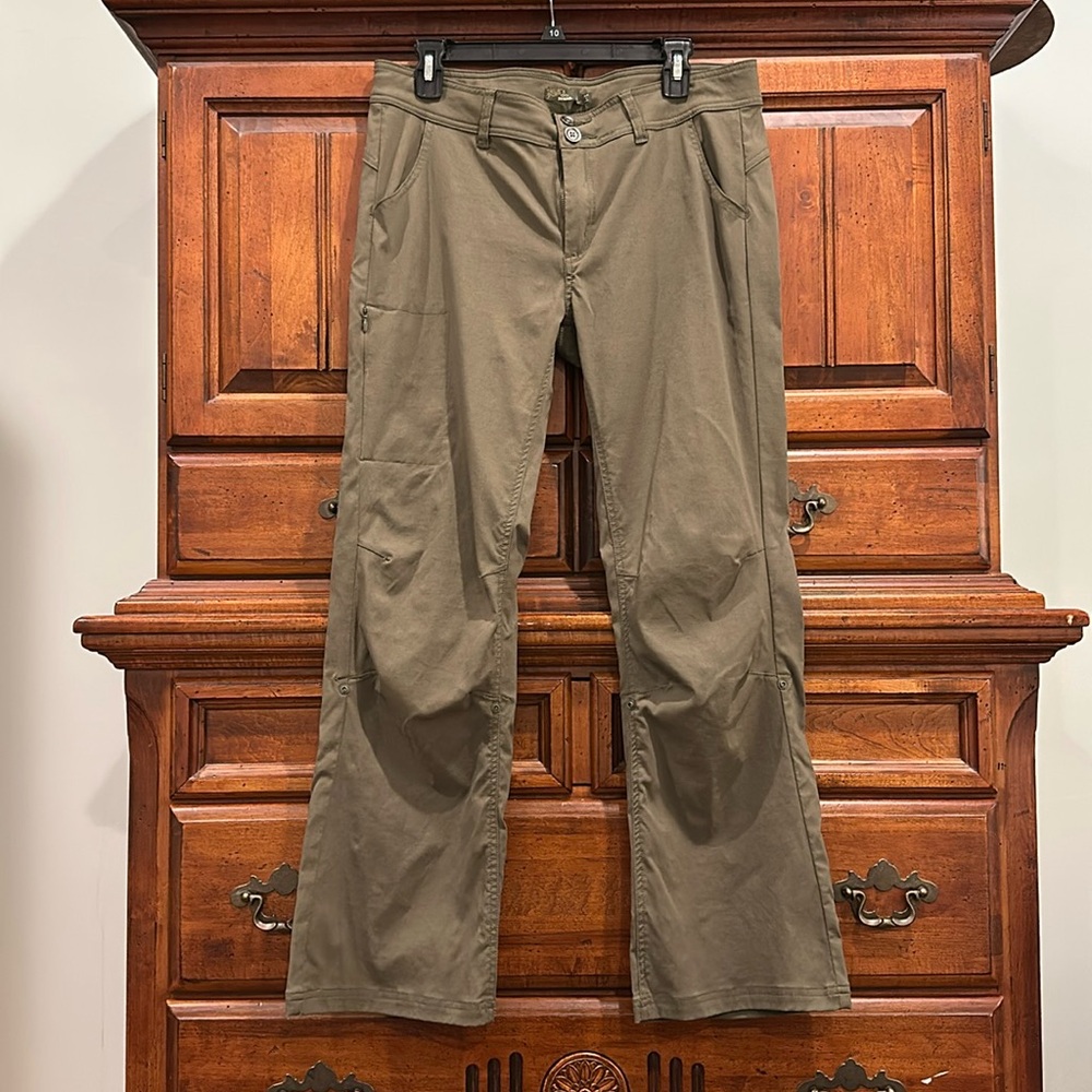 Prana Halle Pant Size 12 Short Inseam 12S in Slate Green
